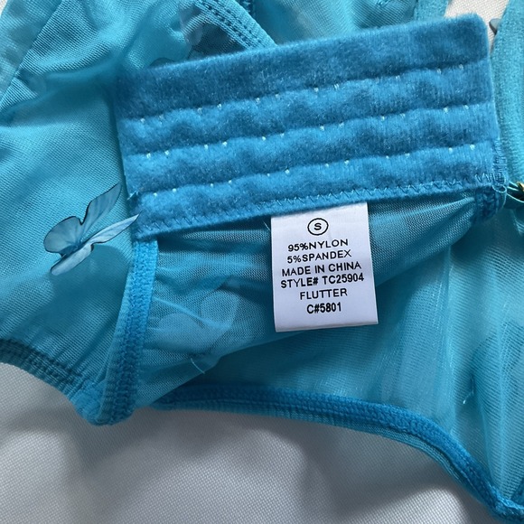 Tic Toc Powder Blue Butterfly Strap Bralette Blue Size S - Picture 7 of 8